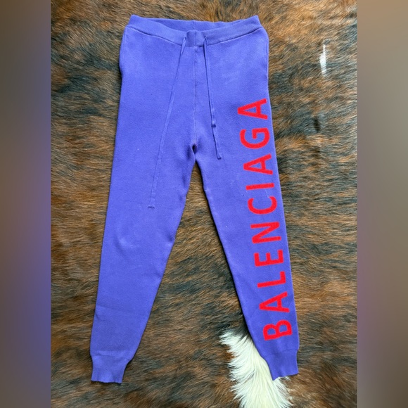 Rich Boy$ X Balenciaga Purple Viscose Sweatpants Size 20/small